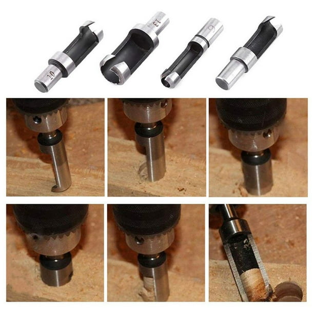 4Pcs Hex Shank Carbon Steel Round Drill Bit Wood Plug Cutter Cutting Tool Set 4Pcs Hex Shank Carbon Steel Round Drill Bit Wood Plug Cutter Cutting Tool Set